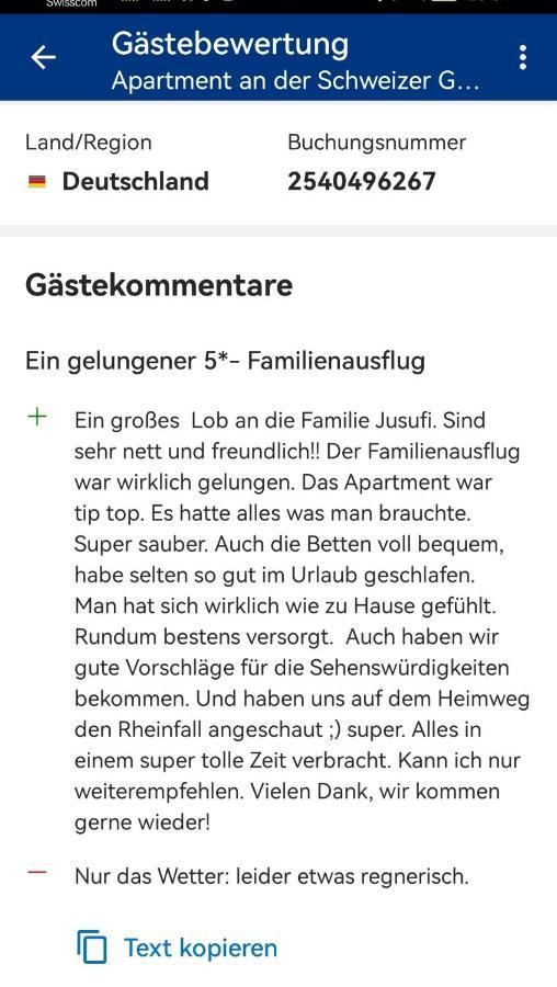 Apartment An Der Schweizer Grenze Laufenburg Exteriör bild